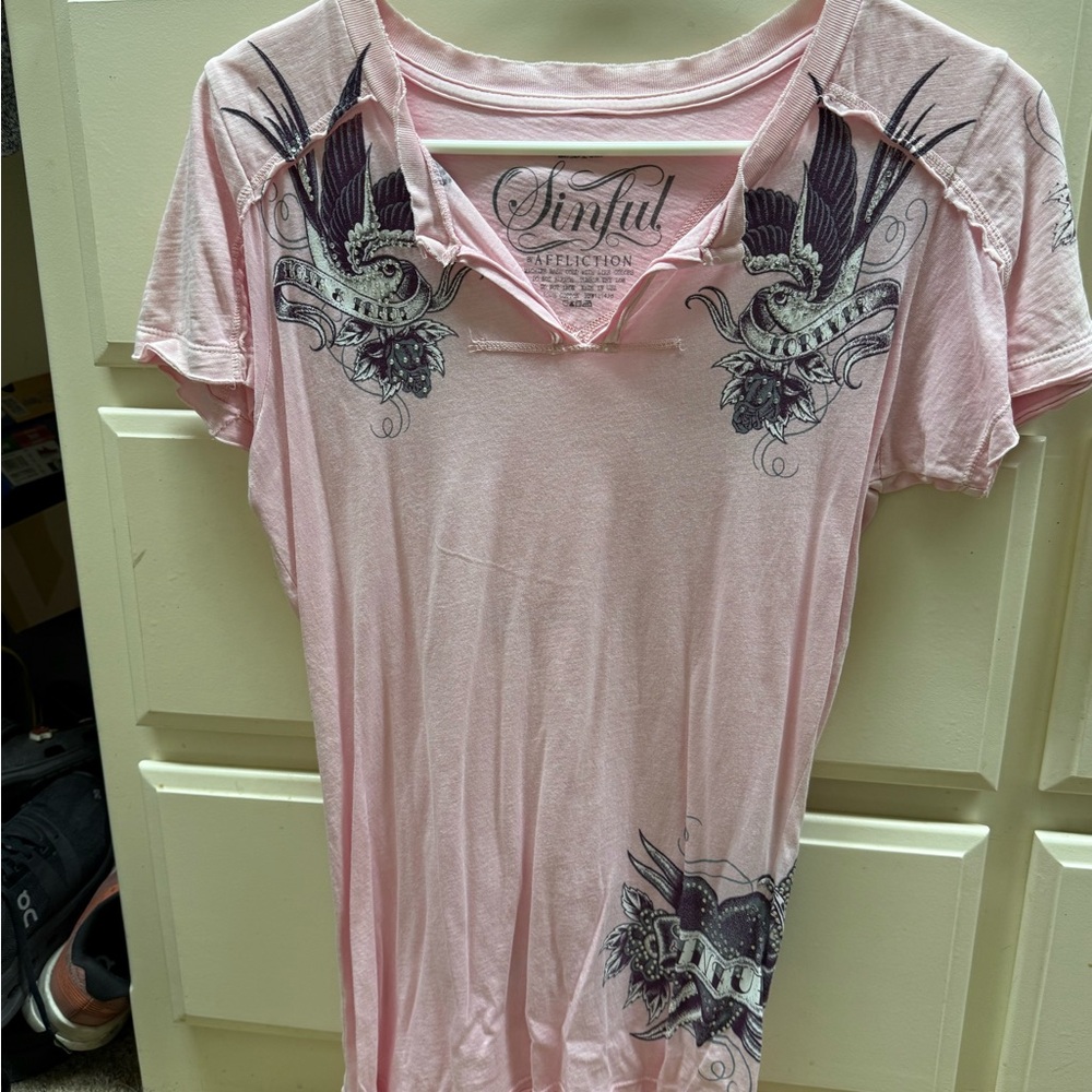 Sinful Pink Graphic Short Sleeve Tee